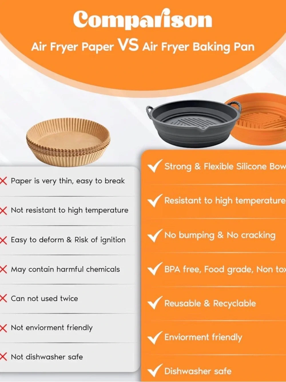 Aliziel Air Fryer Accessories Silicone Set NIB